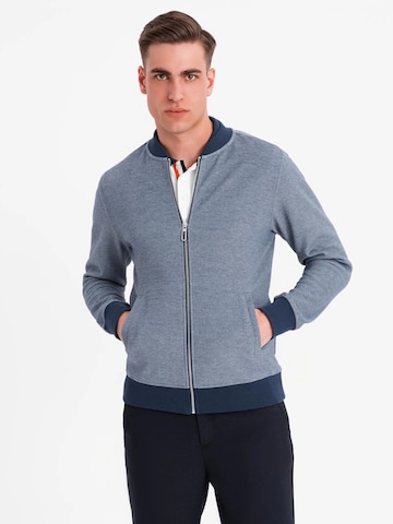 Ombre Sweat jacket 'OM-SSZP-0238' in Blue
