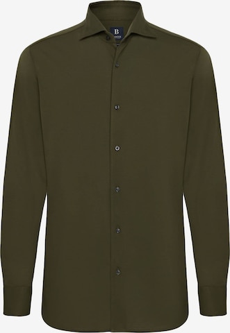 Boggi Milano Regular fit Button Up Shirt in Green: front