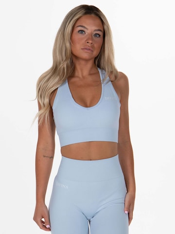 Divina Bustier Sport bh 'Nani' in Blauw: voorkant