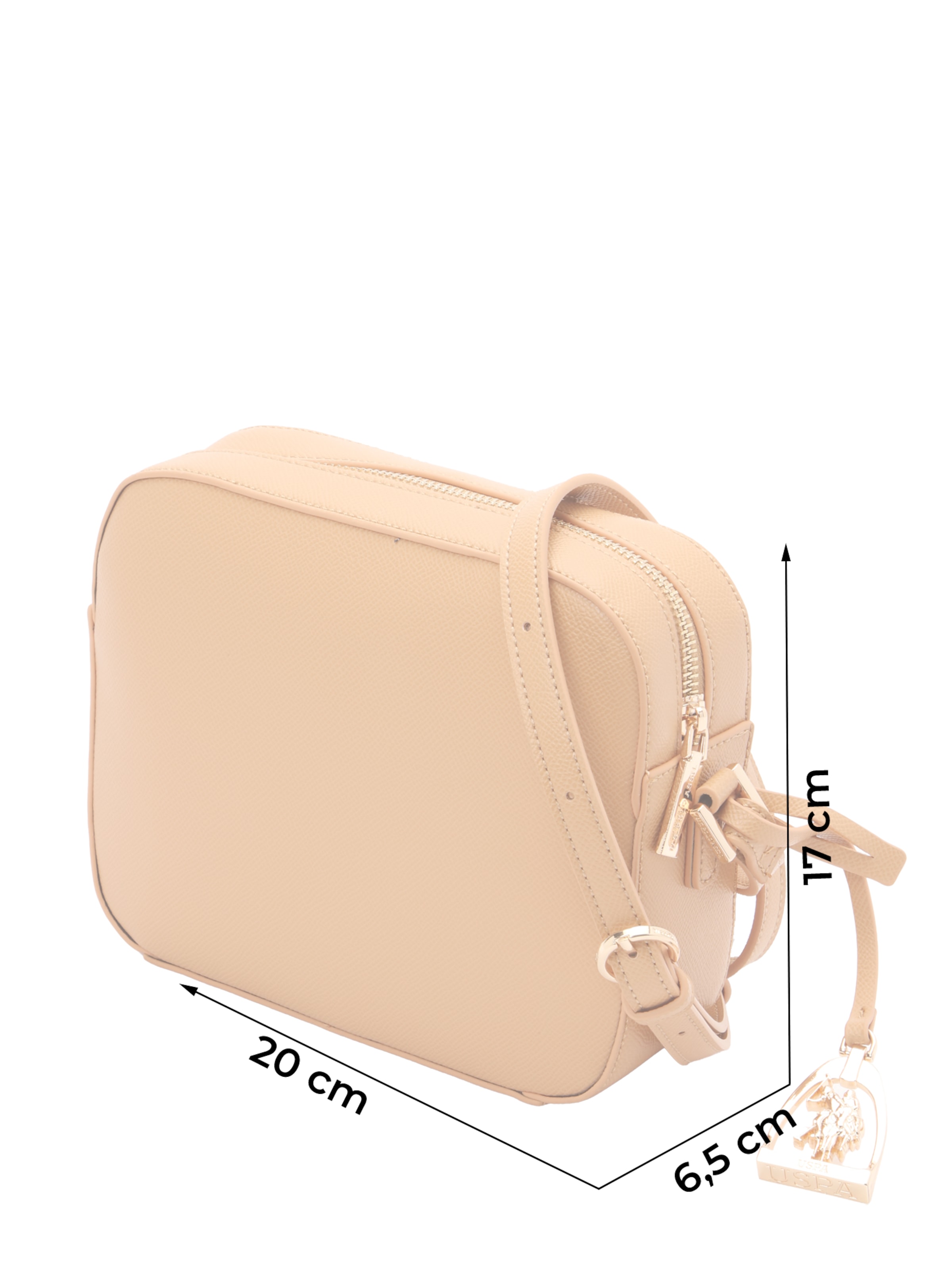 U.S. POLO ASSN. Skuldertaske i beige: forside