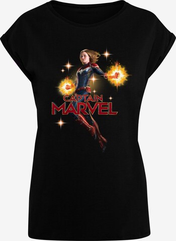 Maglietta 'Captain Marvel - Carol Danvers' di ABSOLUTE CULT in nero: frontale