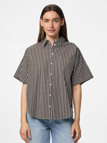 PIECES Blouse 'PCAIDA' in Brown: front