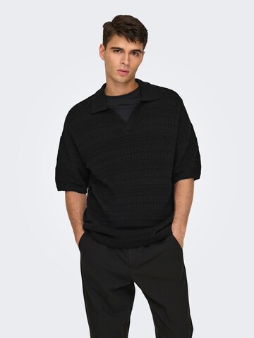 Only & Sons Svetr 'ONSGRAYSON' – černá: přední strana