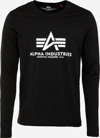 Coupe regular T-Shirt ALPHA INDUSTRIES en noir : devant