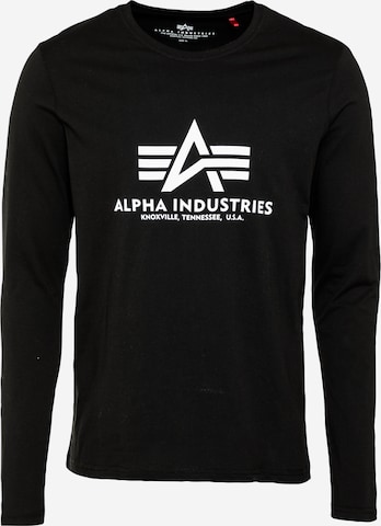 ALPHA INDUSTRIES Shirt in Schwarz: predná strana