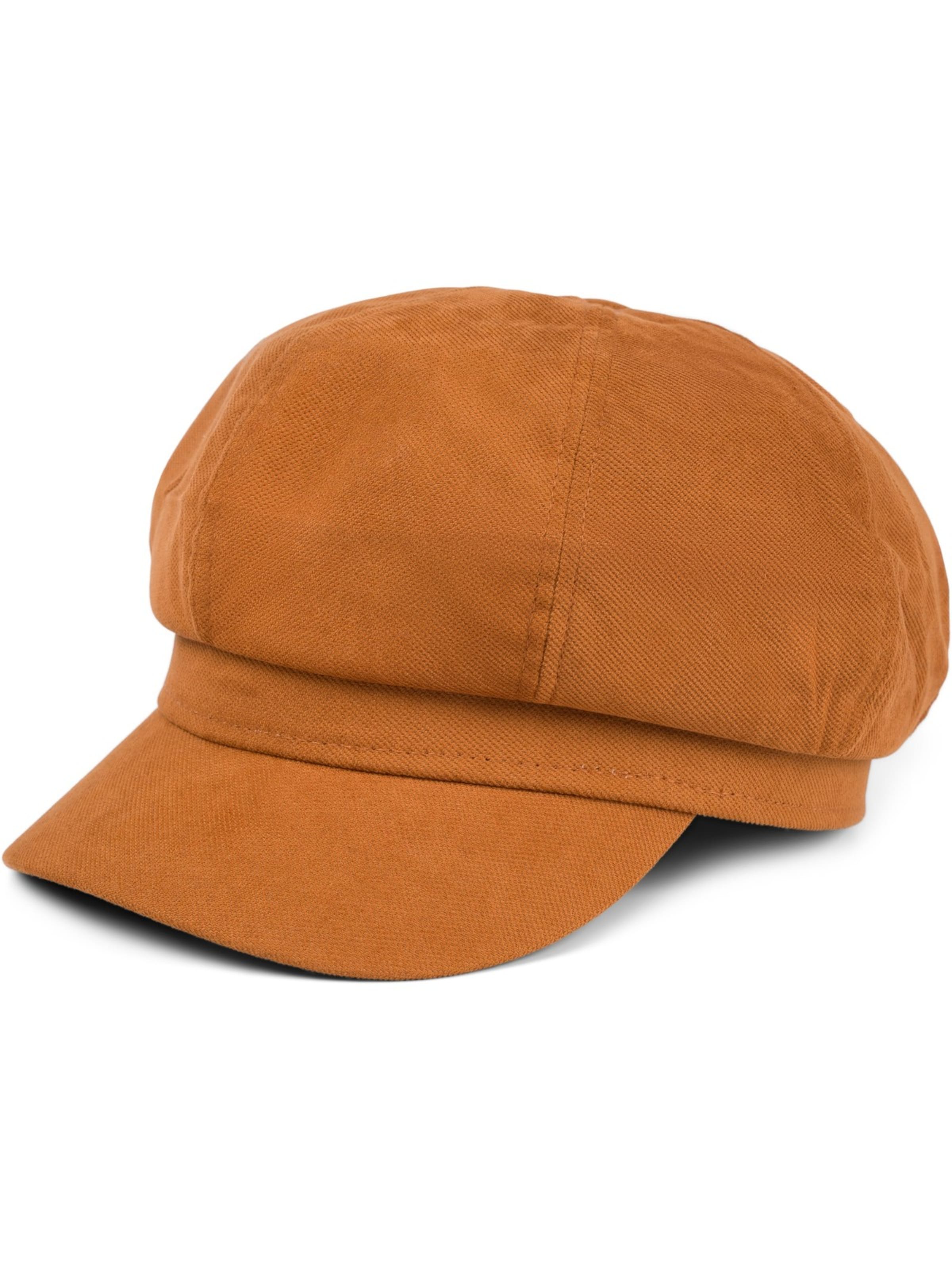 styleBREAKER Mütze 'Weiche Ballonmütze Einfarbig'‌‌‌ in Braun: Vorderseite