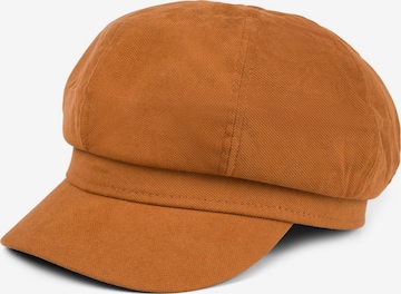 styleBREAKER Mütze 'Weiche Ballonmütze Einfarbig' in Braun: Vorderseite