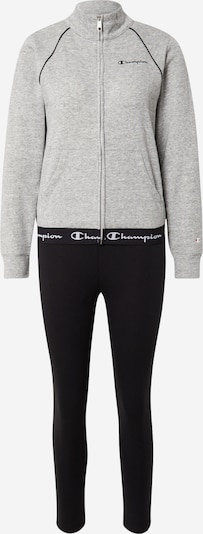 Champion Authentic Athletic Apparel Trainingsanzug in graumeliert / schwarz / weiß, Produktansicht