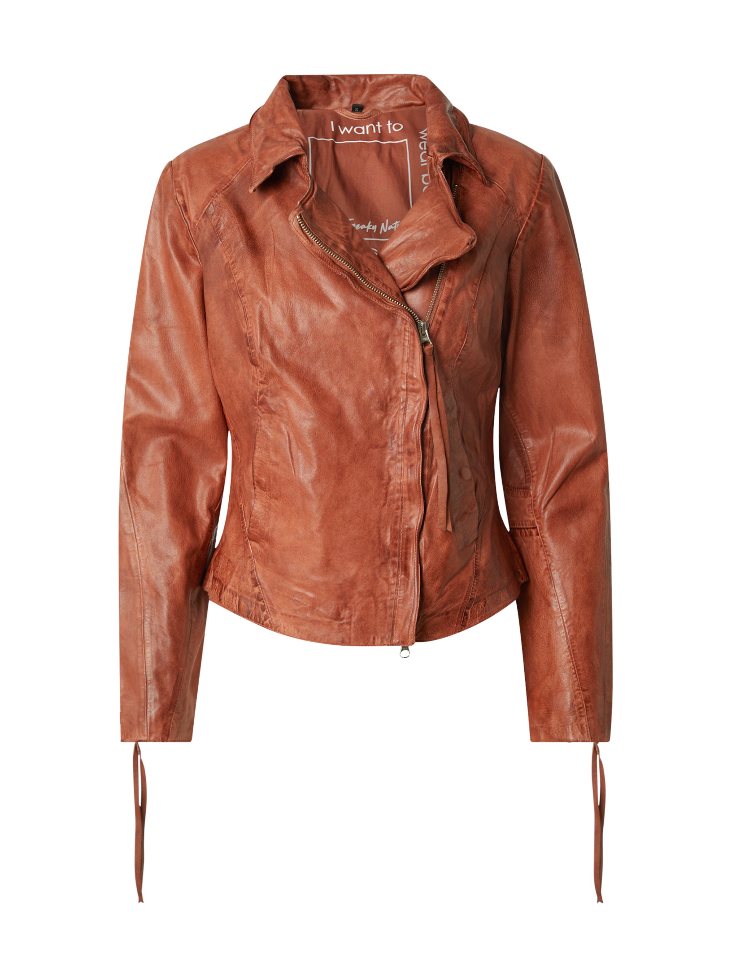 FREAKY NATION Φθινοπωρινό και ανοιξιάτικο μπουφάν 'New Ruby' σε καφέ: μπροστά