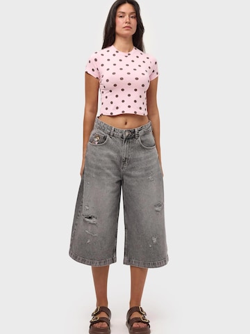 IT'S BASIC Baggy Jeans 'BERMUDA DENIM SHORT' in Grijs