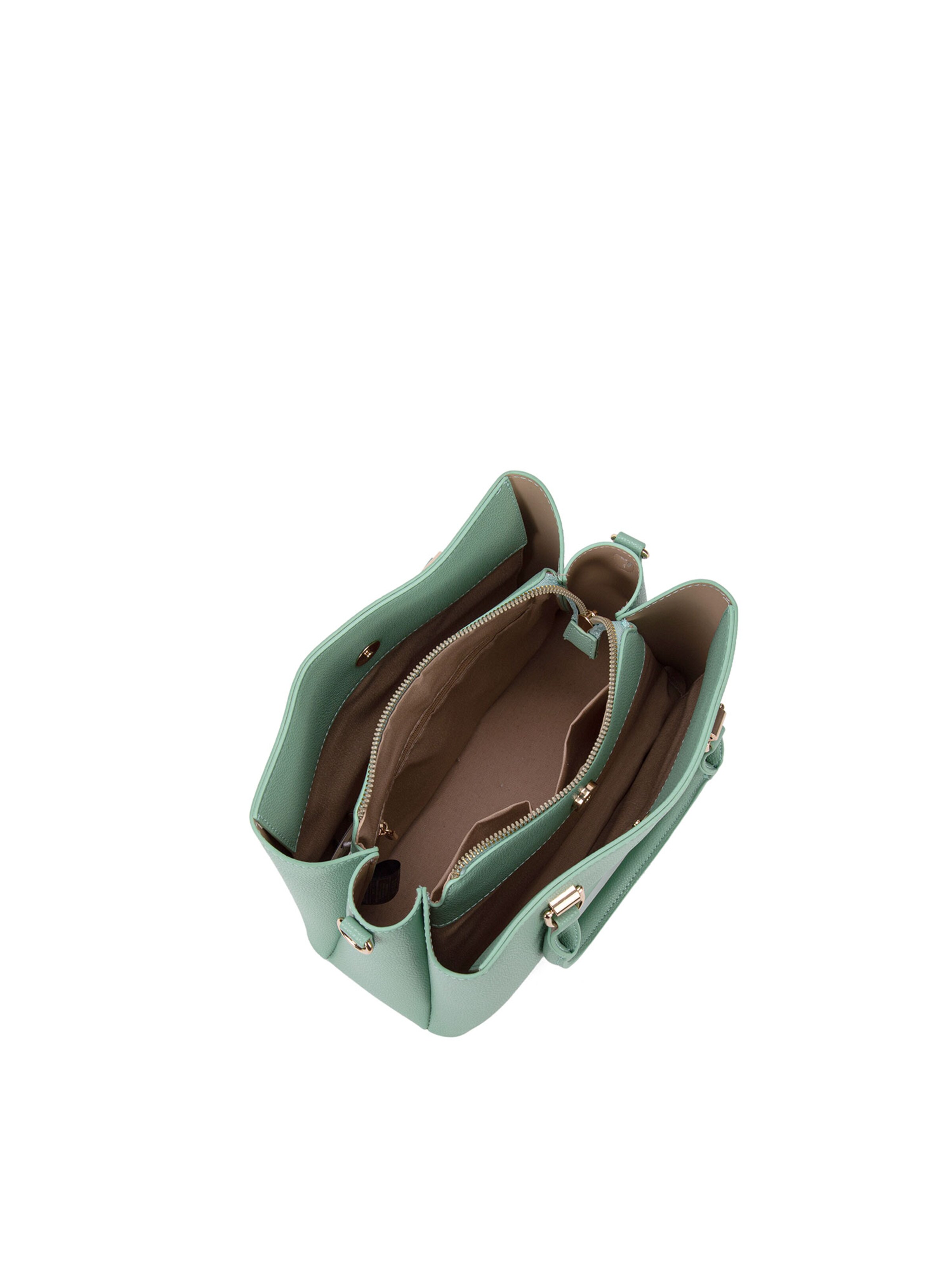 Borsa a mano 'Borsa a Mano Vegan Leather Diana & Co Firenze - Zip e Tracolla Rimovibile' di Diana&Co. in verde
