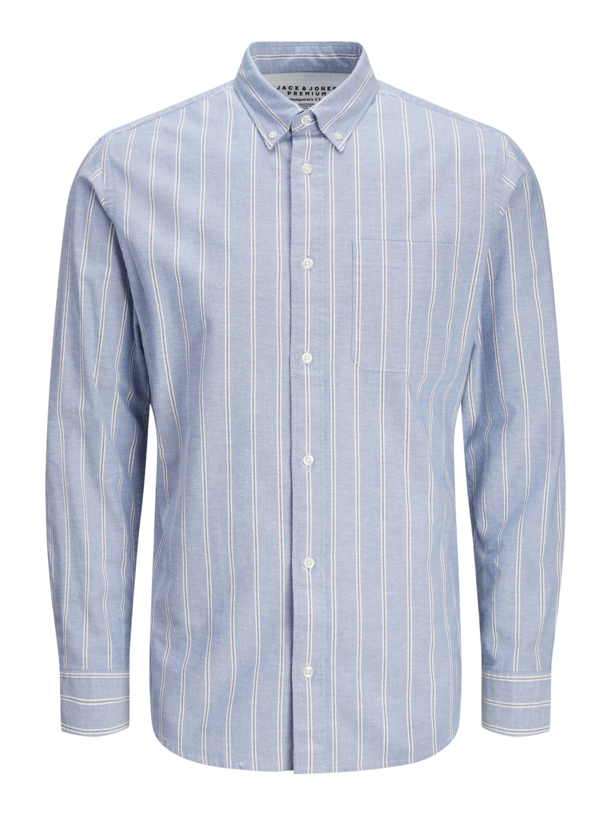Jack & Jones Premium Button Up Shirt 'JPRBLUBrook' in Blue: front