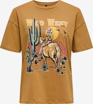 ONLY Shirt in Bruin: voorkant