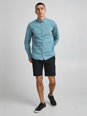 Casual Friday Regular fit Button Up Shirt 'CF Anton' in Blue