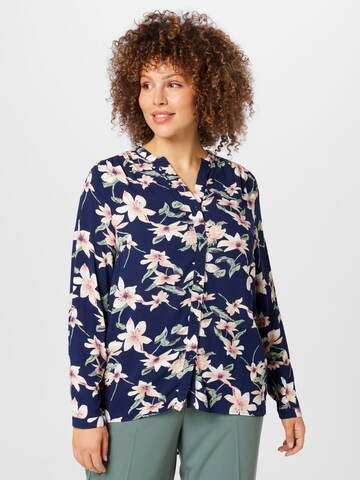 ONLY Carmakoma Blouse 'Anita' in Blauw: voorkant