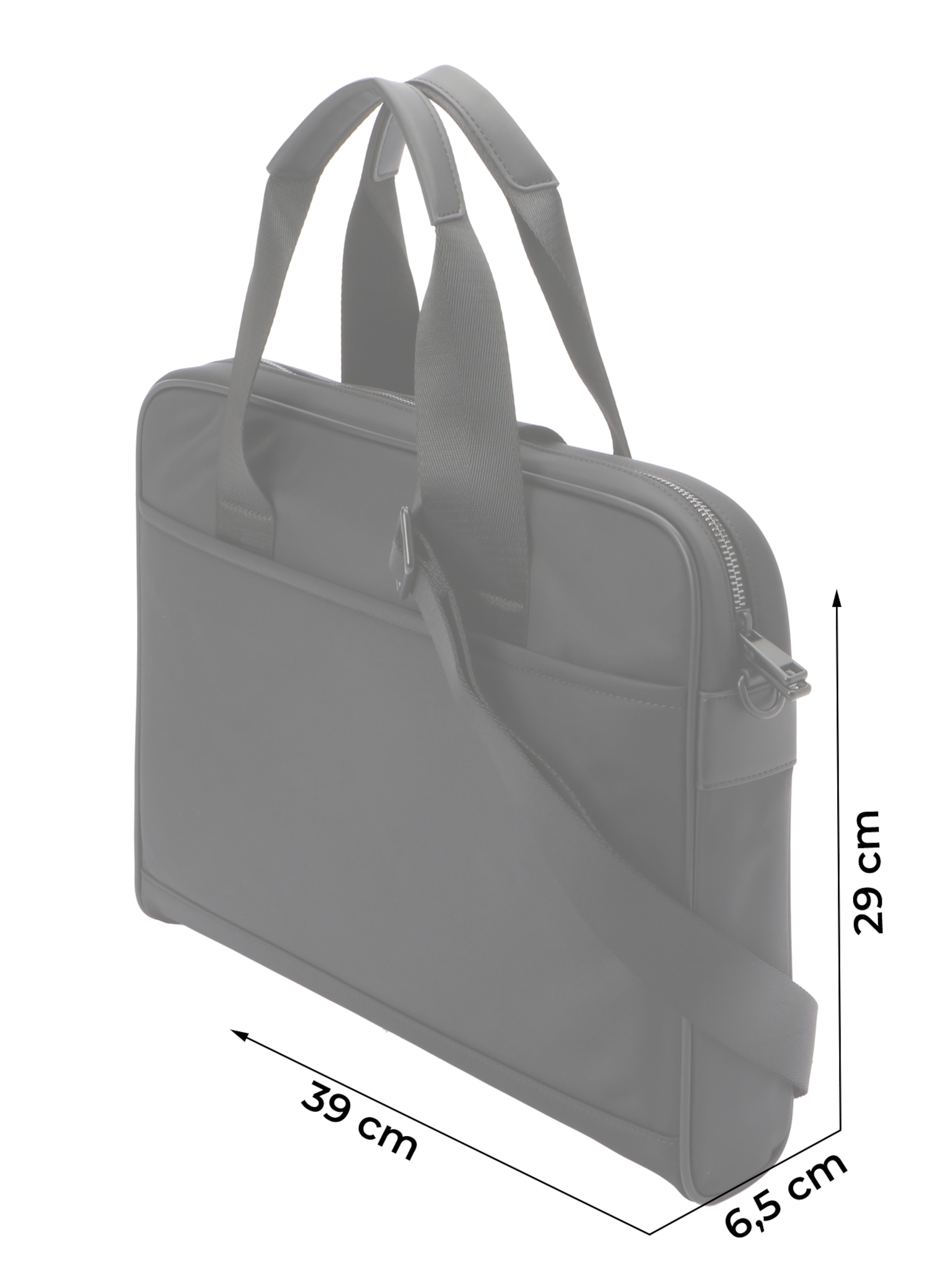 Karl Lagerfeld - Bolsa para portátil 'IKON' en negro: frente