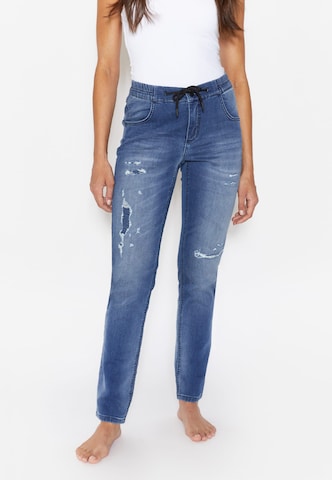 Angels Skinny Broek 'Louisa' in Blauw: voorkant