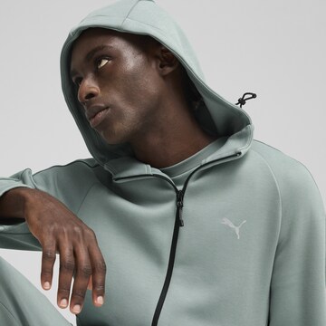 PUMA Sports sweat jacket 'EVOSTRIPE' in Green