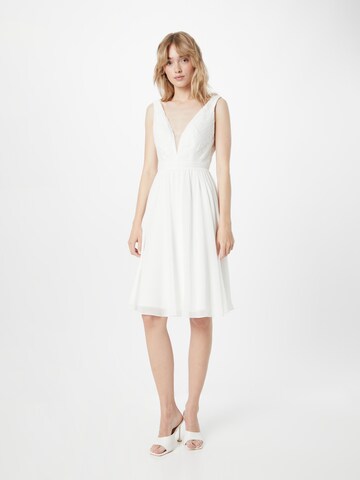 Robe de cocktail MAGIC BRIDE en blanc : devant