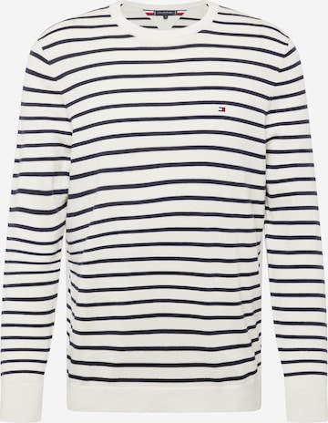 Pull-over 'Essential' TOMMY HILFIGER en blanc : devant