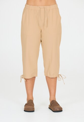 Cruz Regular Caprihose 'Emmy' in Beige: Vorderseite