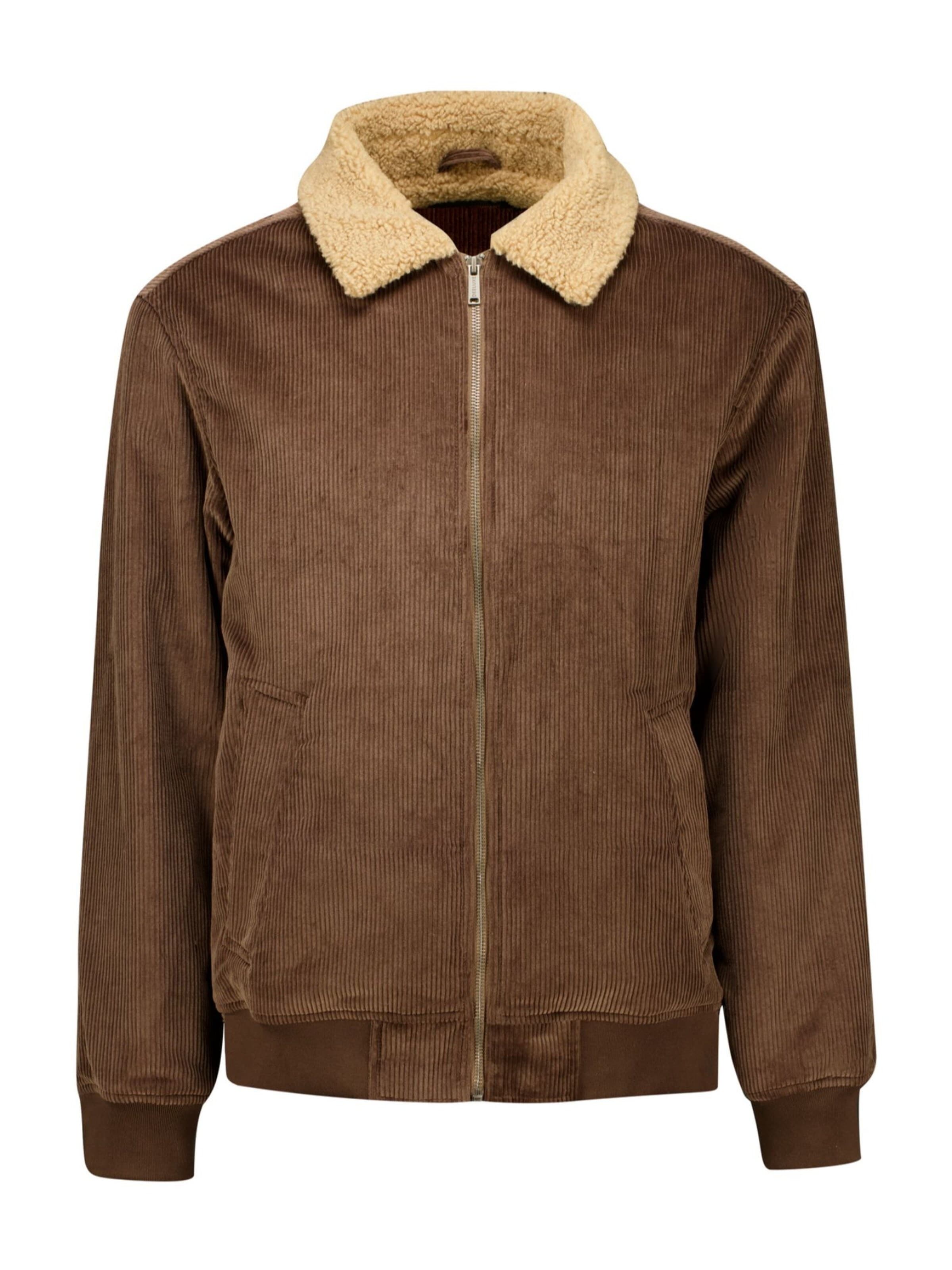 Manteau mi-saison Deeluxe en marron : devant