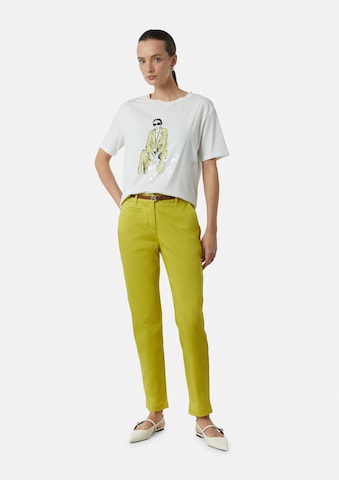 Coupe slim Pantalon chino COMMA en jaune : devant