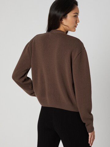 A LOT LESS Knit cardigan 'Luzy' in Brown