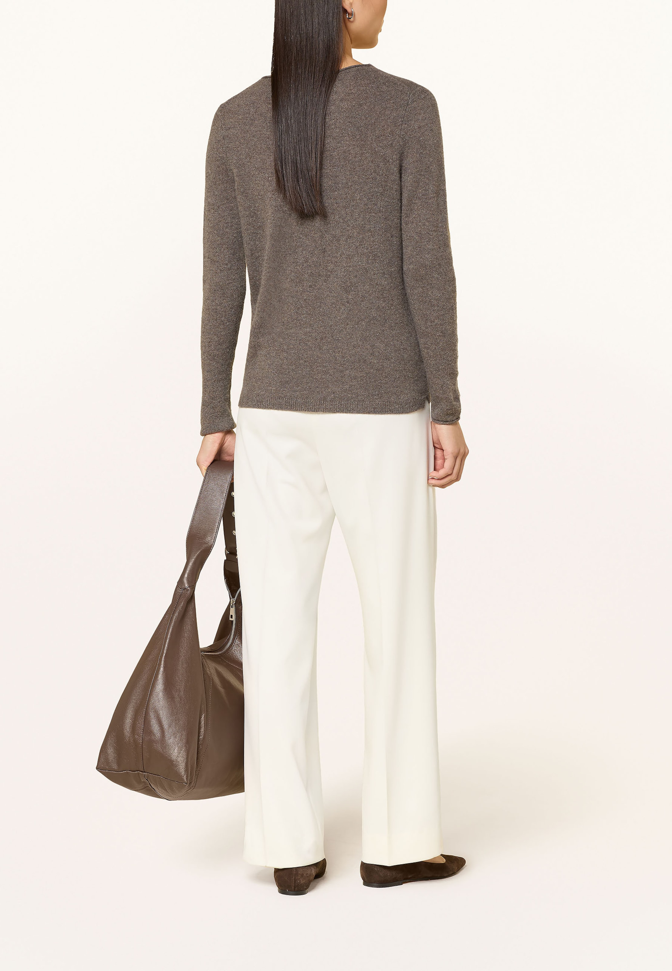 darling harbour Cashmere-Pullover in Grau: Rückseite