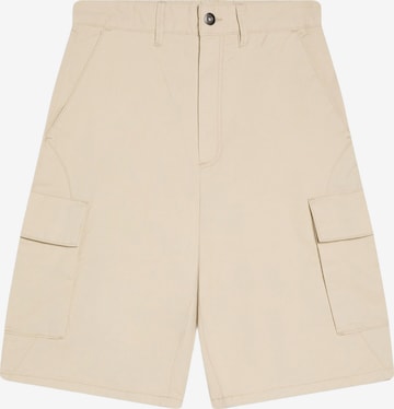 Bershka Loosefit Cargo nadrágok - bézs: elől