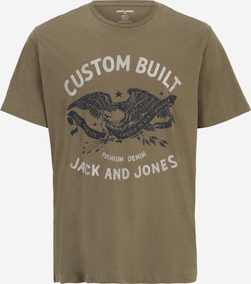 Jack & Jones Plus Skjorte 'FONNE' i grønn: forside