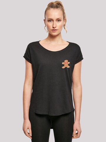 F4NT4STIC Shirt 'Gingerbread Lebkuchen' in Schwarz: Vorderseite