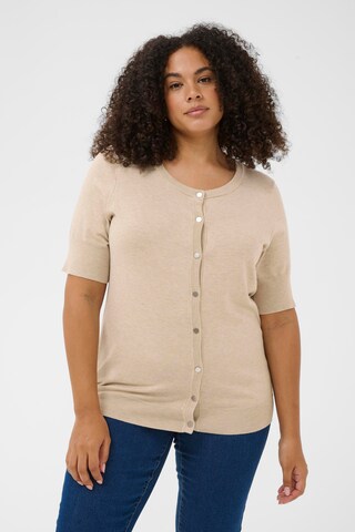 KAFFE CURVE Cardigan 'KClizzy' i beige: forside