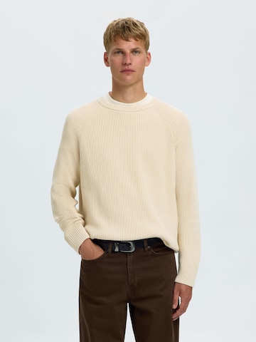 SELECTED Sweater 'SLMBRAUN' in Beige: front