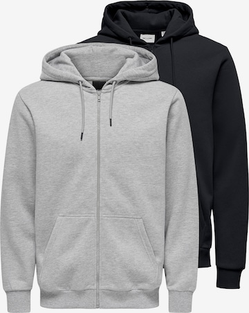 Only & Sons Sweatjacke 'Ceres' in Blau: Vorderseite