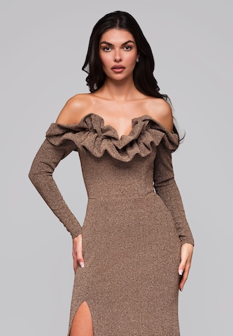 Ombre Avondjurk in Bruin