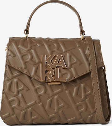 Karl Lagerfeld - Bolso de mano en marrón: frente