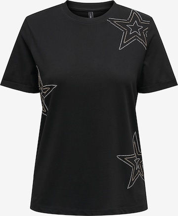 ONLY - Camiseta en negro: frente