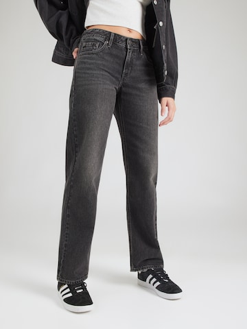 LEVI'S ® Regular Jeans 'Low Straight' in Zwart: voorkant