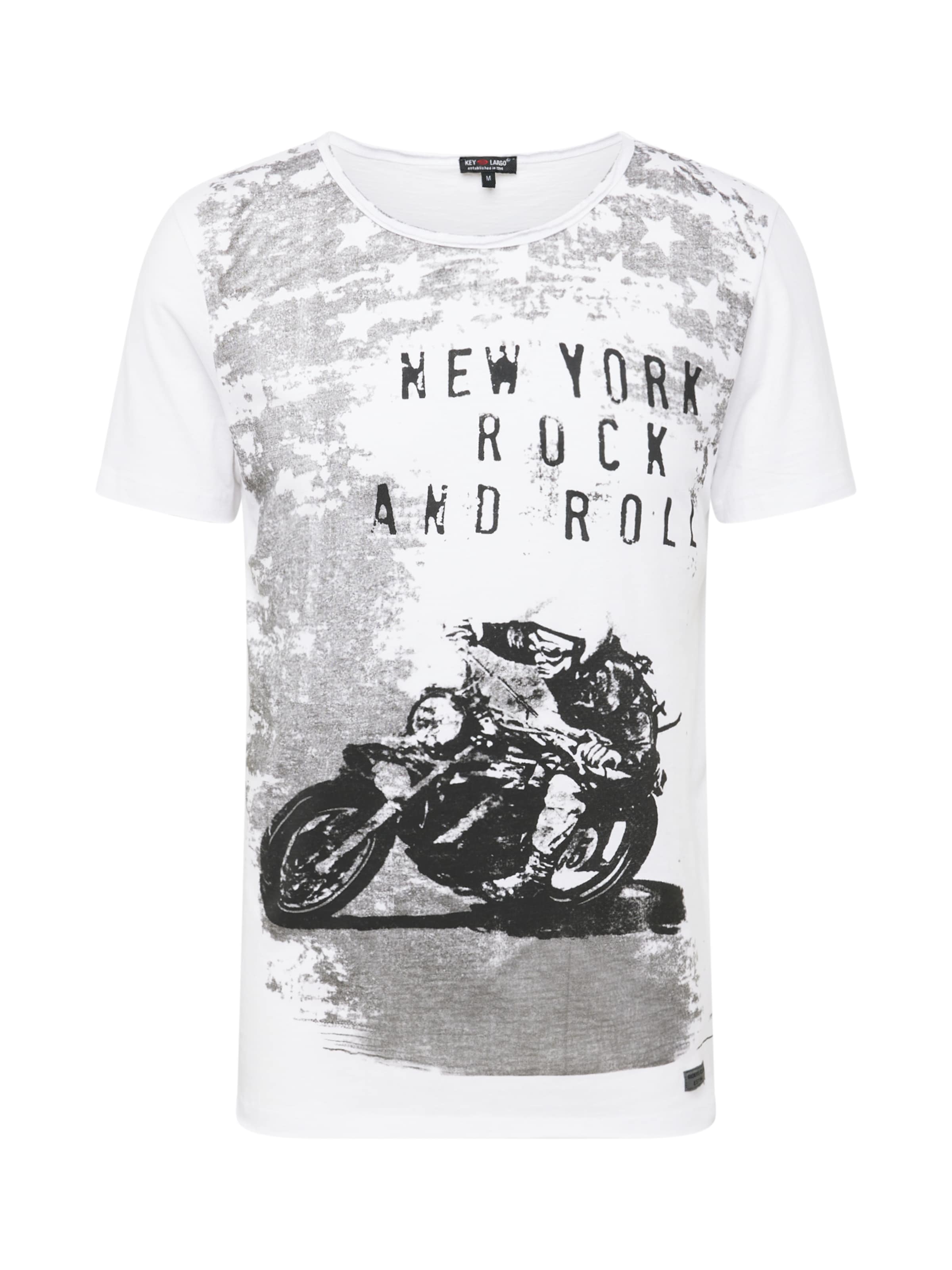 Key Largo Koszulka 'CAFE RACER' w kolorze biały: przód