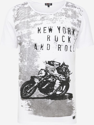 Key Largo T-shirt 'CAFE RACER' i vit: framsida