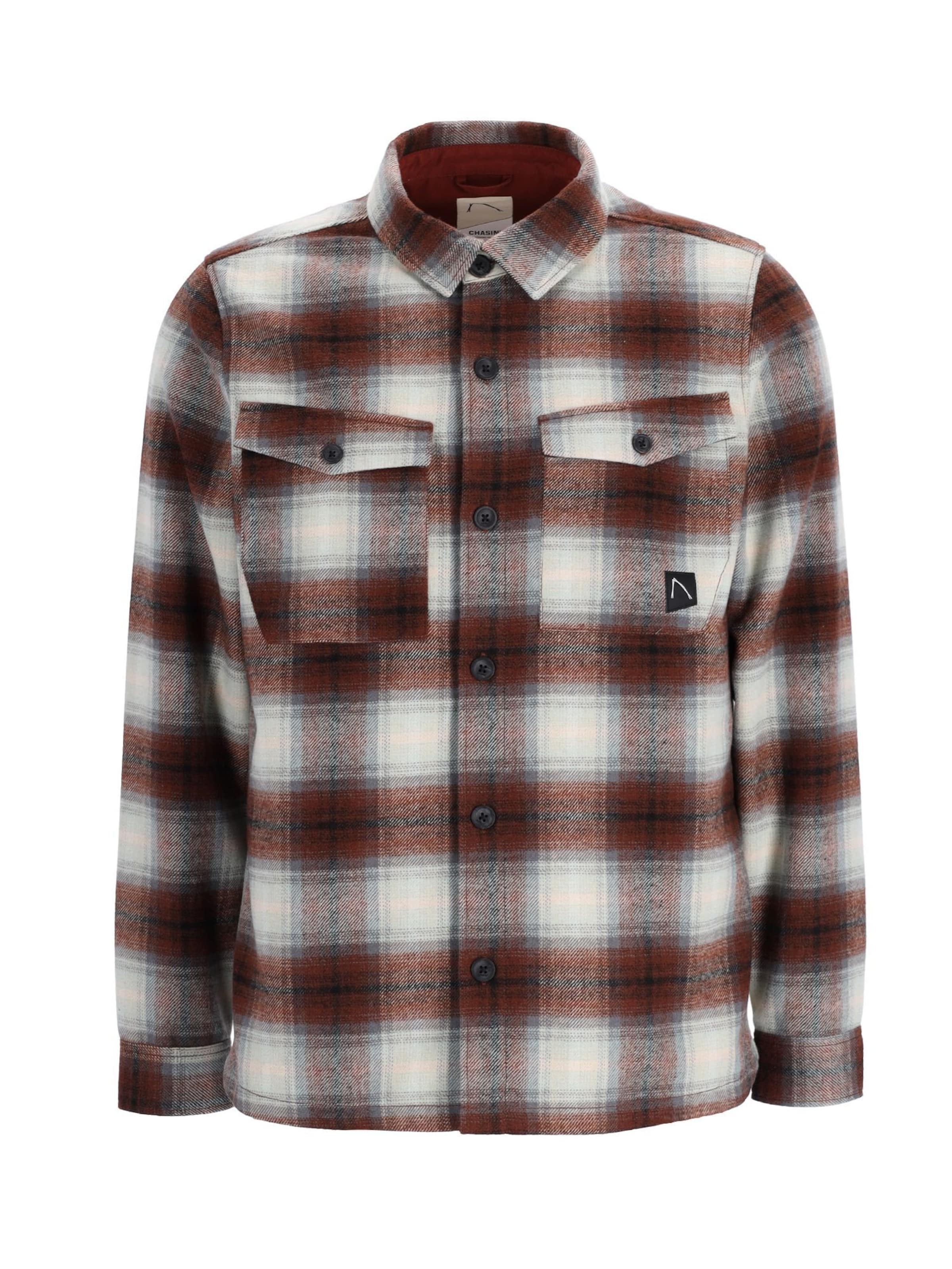 CHASIN' Regular fit Overhemd 'Stryke Bolt' in Bruin: voorkant