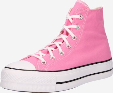 Baskets hautes 'Chuck Taylor All Star Lift' CONVERSE en rose : devant