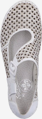 Rieker Ballet Flats with Strap in White