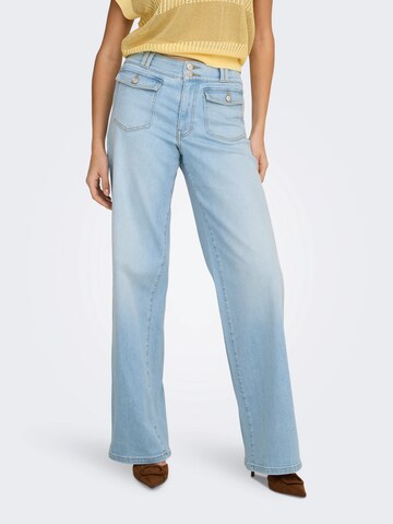 Wide leg Jeans 'ONLMADISON' de la ONLY pe albastru: față