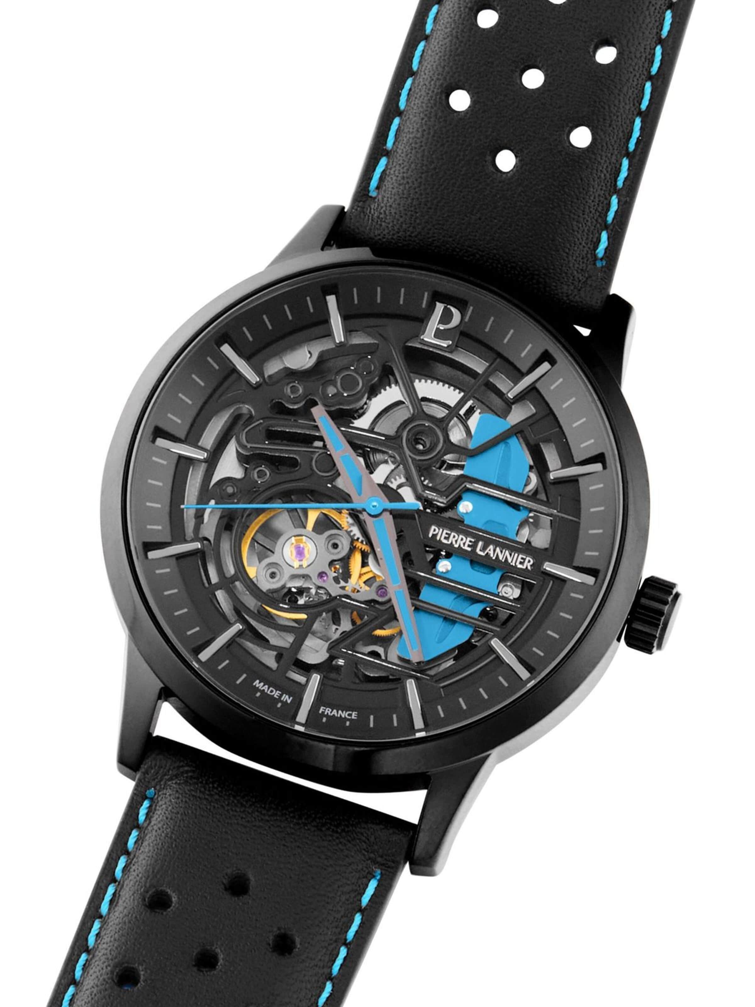 Pierre Lannier Analoog horloge 'Automatic watch Paddock' in Zwart