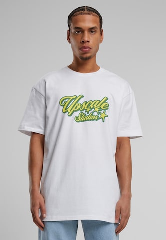 T-Shirt 'Hotel Paradiso' MT Upscale en blanc