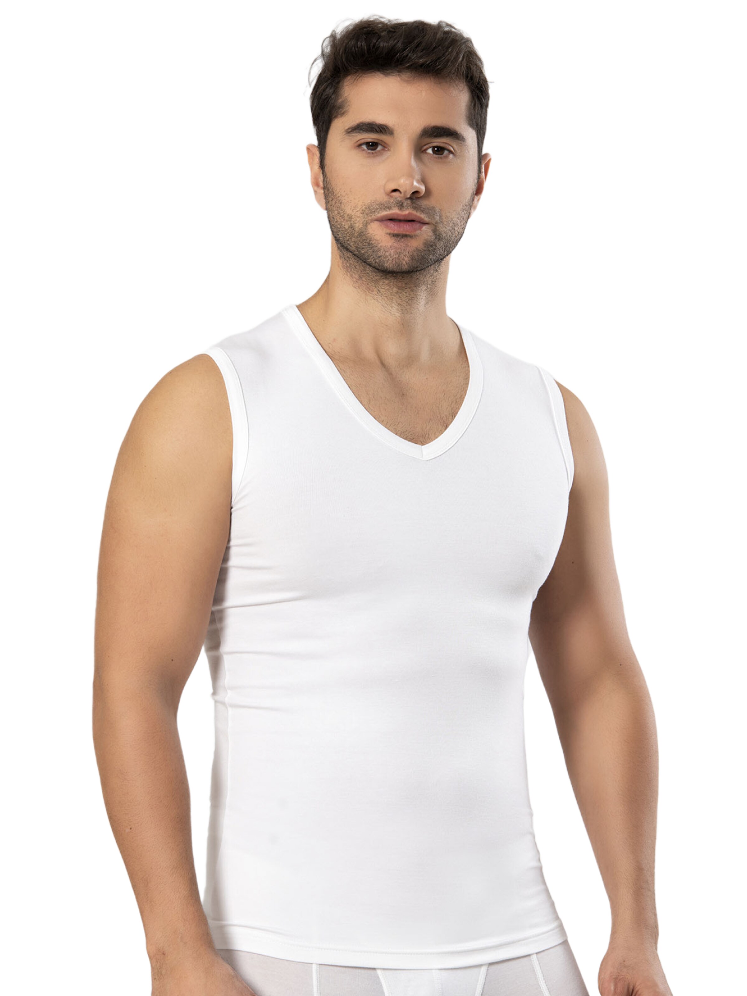 Weweus Onderhemd in Wit: voorkant