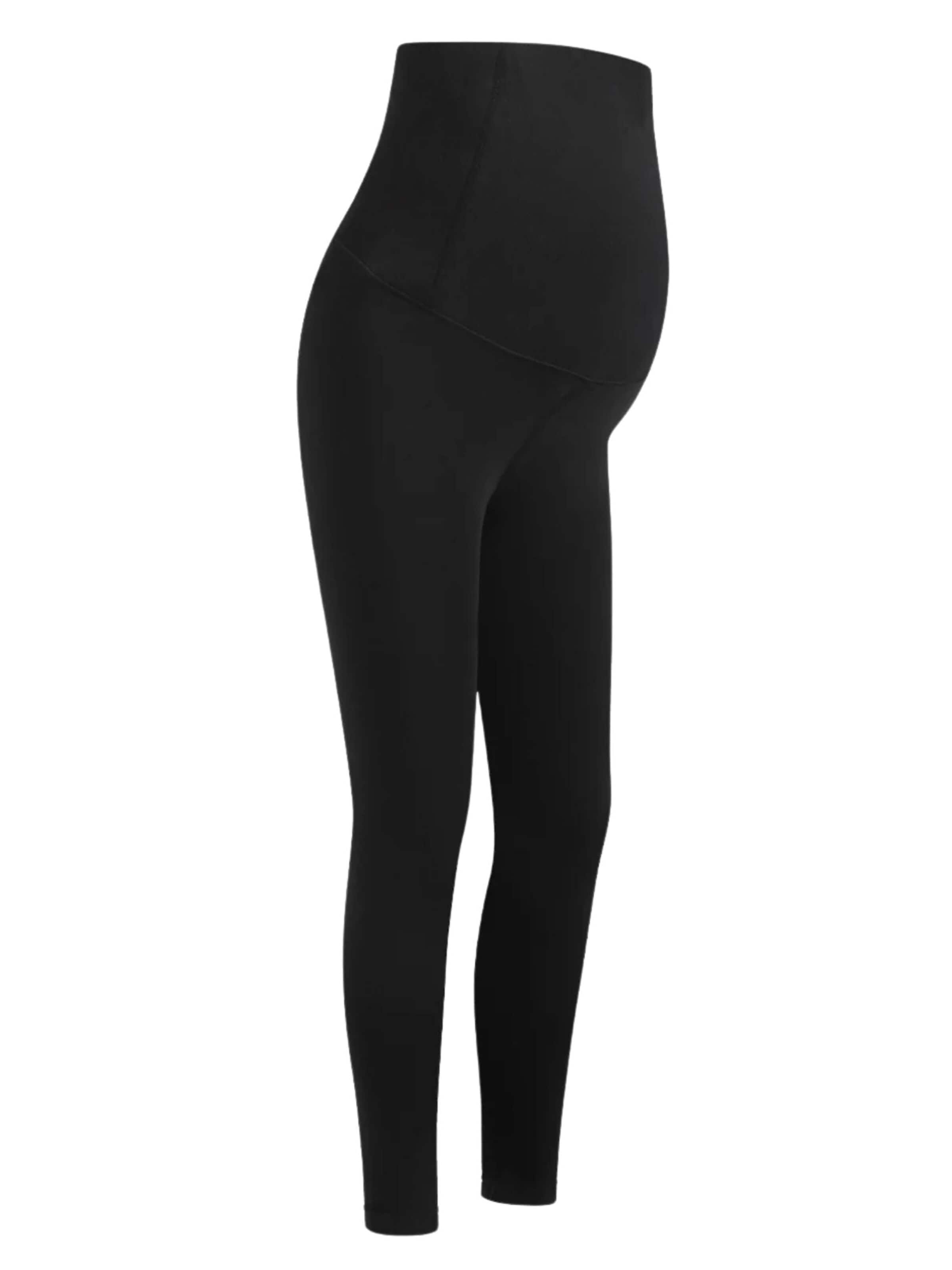 cfab (formerly creamy fabrics) Skinny Leggings 'Seamless Umstandsleggings mit hohem Bund' i svart: framsida