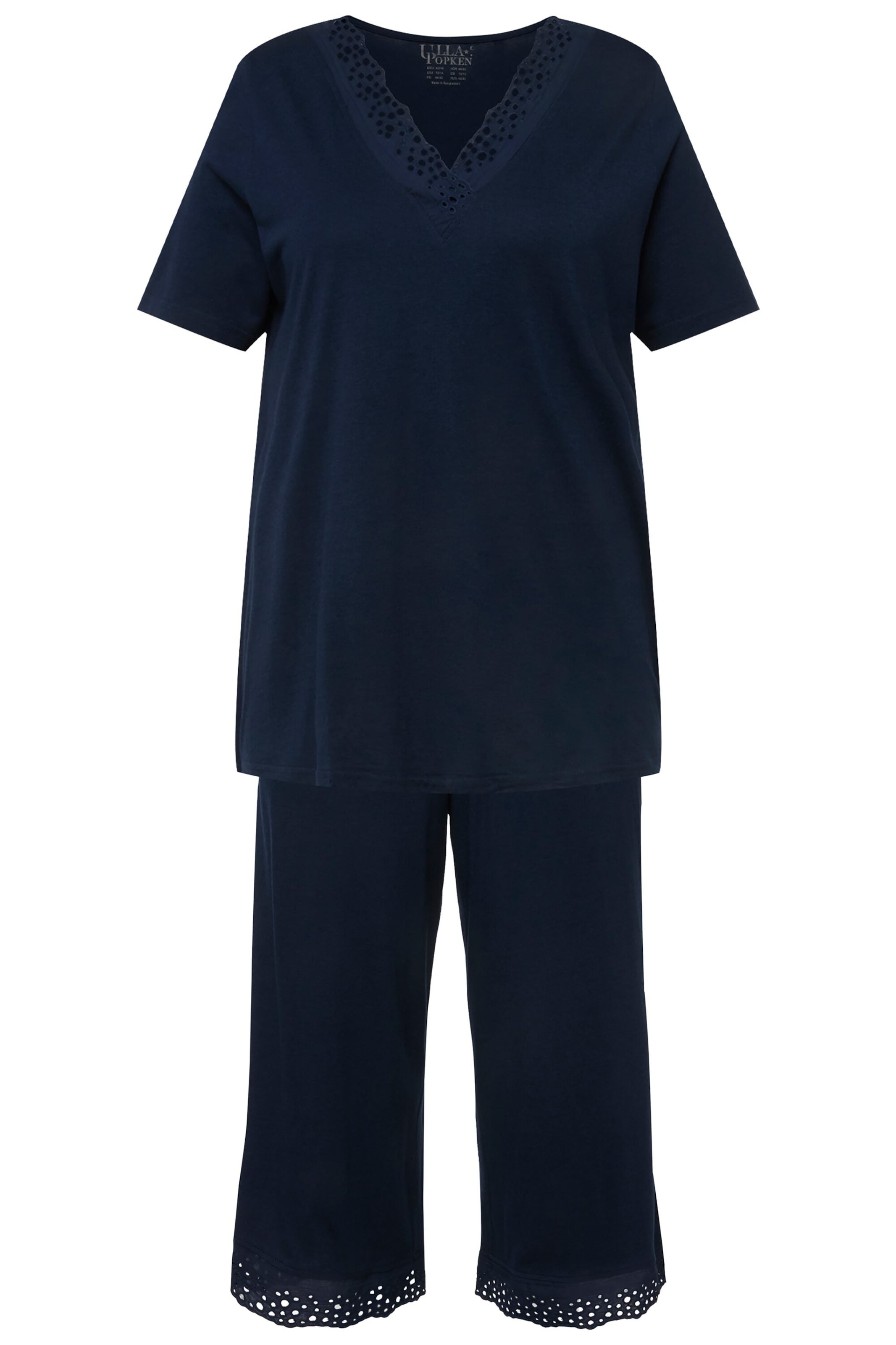 Ulla Popken Pyjama in Blau: Vorderseite